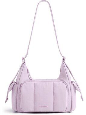 〽️Women's Lavender Puffer Lightweight Nylon Everyday Travel Crossbody Hobo Bags